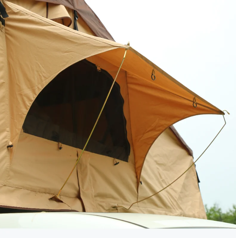 
Ontdoor Convinent Car Tent Waterproof Camper Trailer Tents Four-season Tent 280g Canvas Quick Automatic Opening One Bedroom Size 