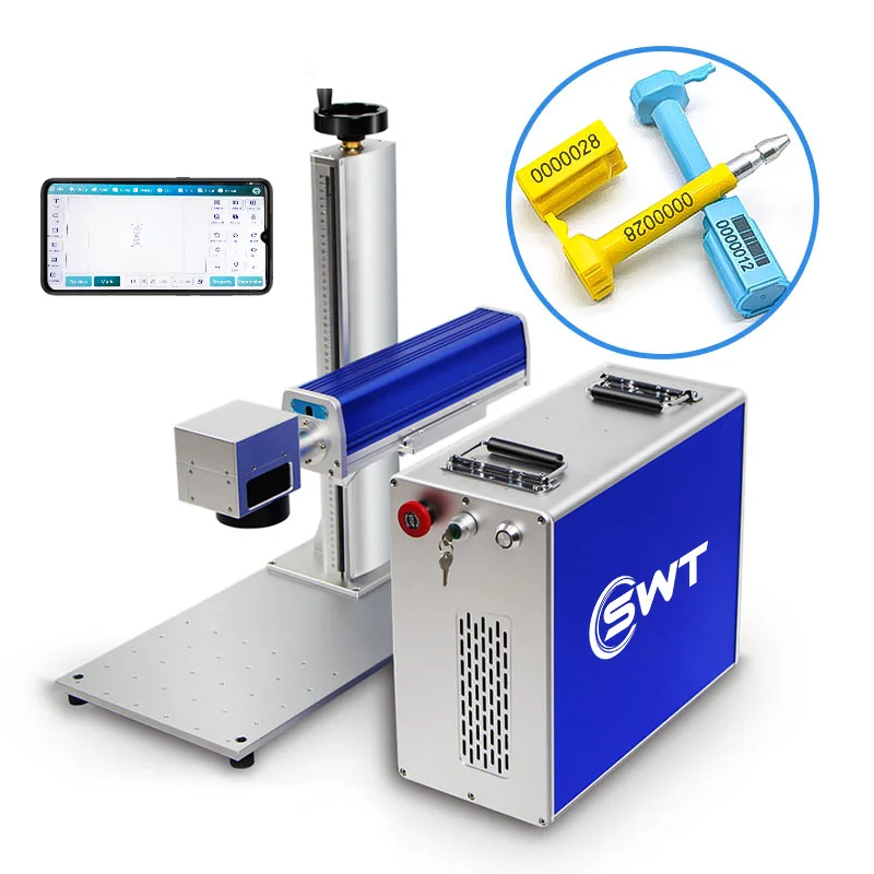 50W fiber laser marking machine laser cattle ear tag printing machines laser engraving machine for metal and plastic