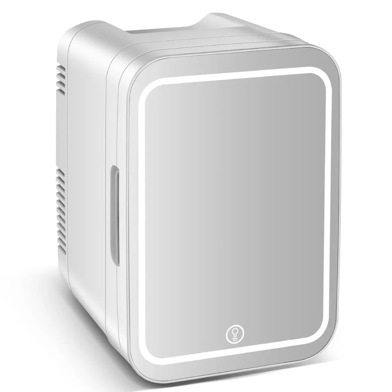 Custom Portable4L 6L Mini Small Cosmetic Refrigerator Beauty Skin Care Makeup Mirror 12v Fridge Pink With Led Light For Bedroom