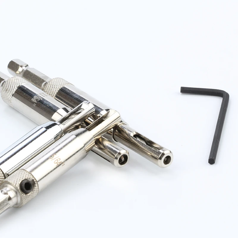 7pcs Hex Shank Self Centreing Cabinet Hinge Drill Bit  For Wood Working With Hex Wrench