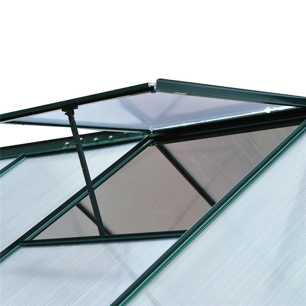 Алюминий сад Поликарбонат парниковых зеленый дом для приготовления пищи на воздухе Растениеводство шатер дом