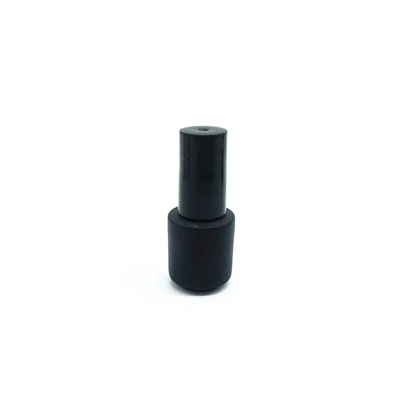 Free sample 5ml 7ml 9ml 10ml 11ml 13ml 14ml 15ml frosted matte black empty glass uv gel nail polish bottle with brush
