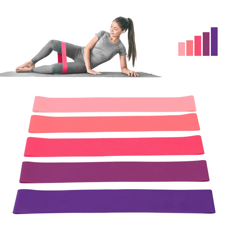 SHENGDE Fashion Eco-friendly Loop Resistance Latex Mini Band Exercise Pilates Ring Set