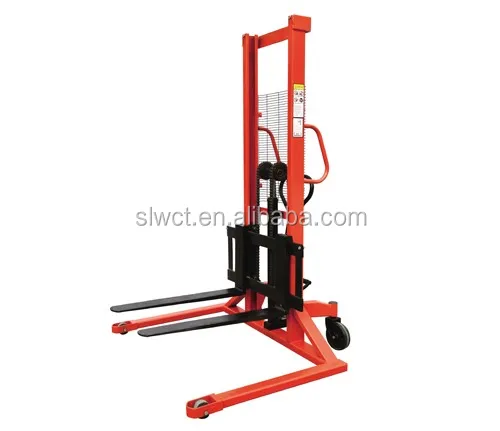Straddle-leg 1.6m Manual forklift stacker hydraulic Pallet Stacker