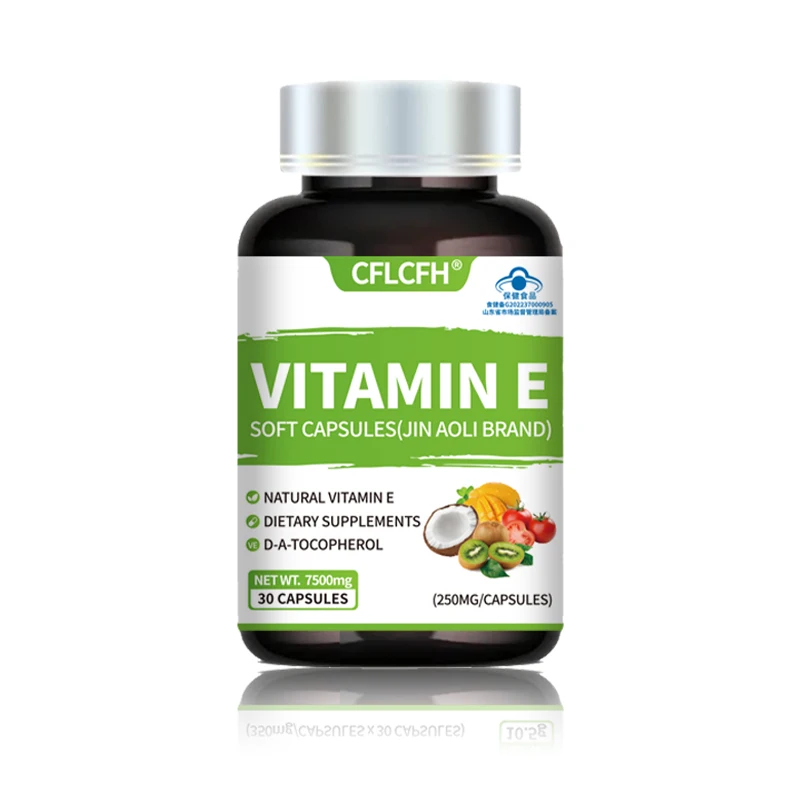 CFLCFH Vitamin E Capsules Antioxidant Supplements Soft Gels 30Pcs/Bottle OEM/ODM