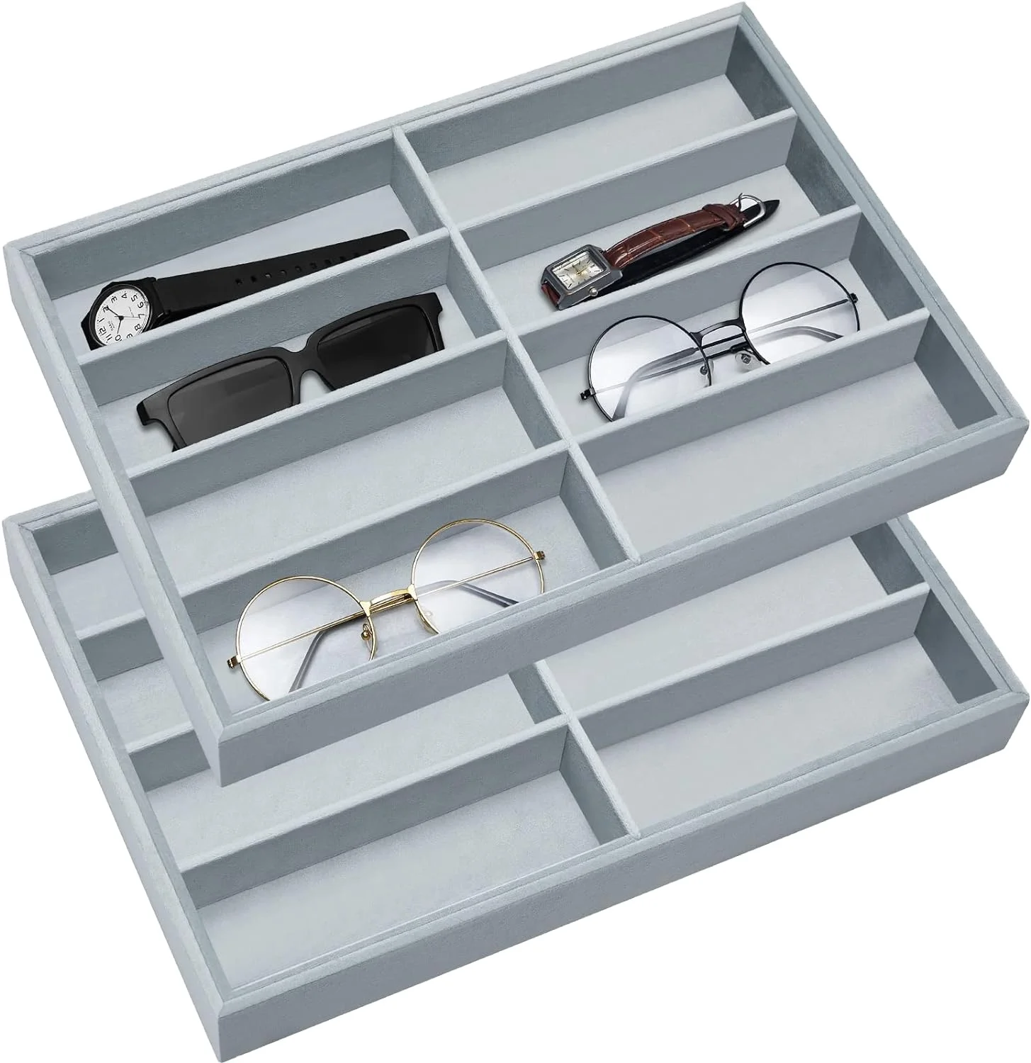 Glasses Storage Box 5 Compartment Glasses Case Optical Glasses Display Stand Counter Tray