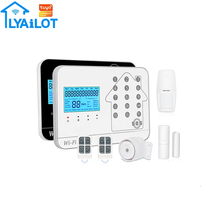 Lyailot New WIFI+GSM+PSTN anti-theft alarm WIFI alarm APP control wifi alarm system