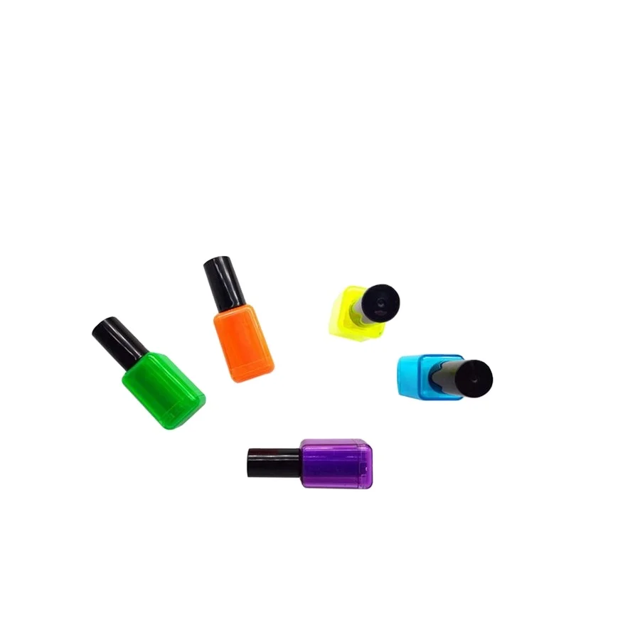 Colored Fluorescent Pen New Nail Polish Bottle Highlighter Marker For Marking