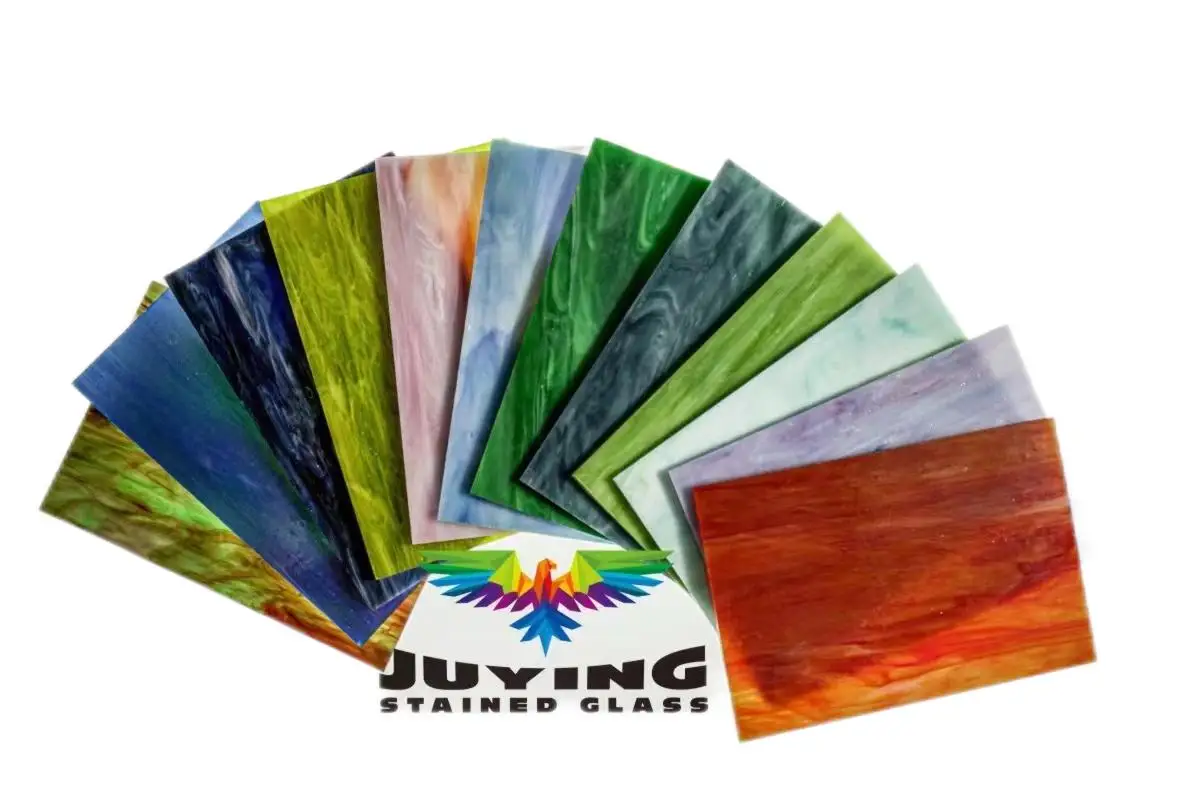 Popular Wholesale Texture Patterned Art Stained Glass Transparent Violet for Window Film Decoration