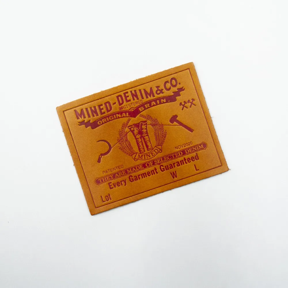 Custom Jeans Clothing Labels Manufacturer Custom 3D Clothes Laser Logo Embossed Real Genuine Leather Iron on Patches for Hats