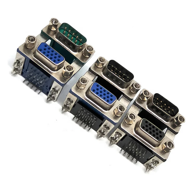 High Quality Custom Wholesale Dual Port Side D-SUB HDR 15P Connector