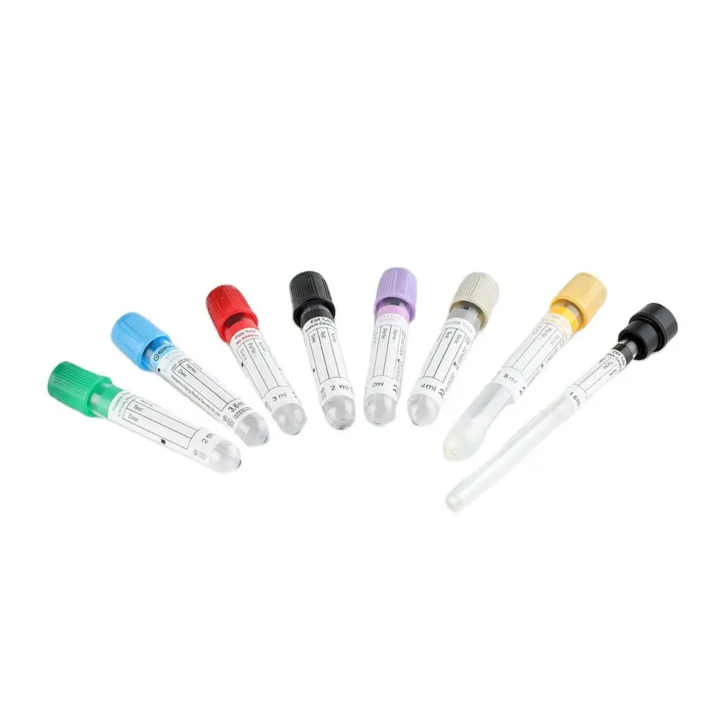 Factory Direct Sale Top Quality Glass Custom Top Additive Disposable Black Vacuum Equipment Tube Blood Collect
