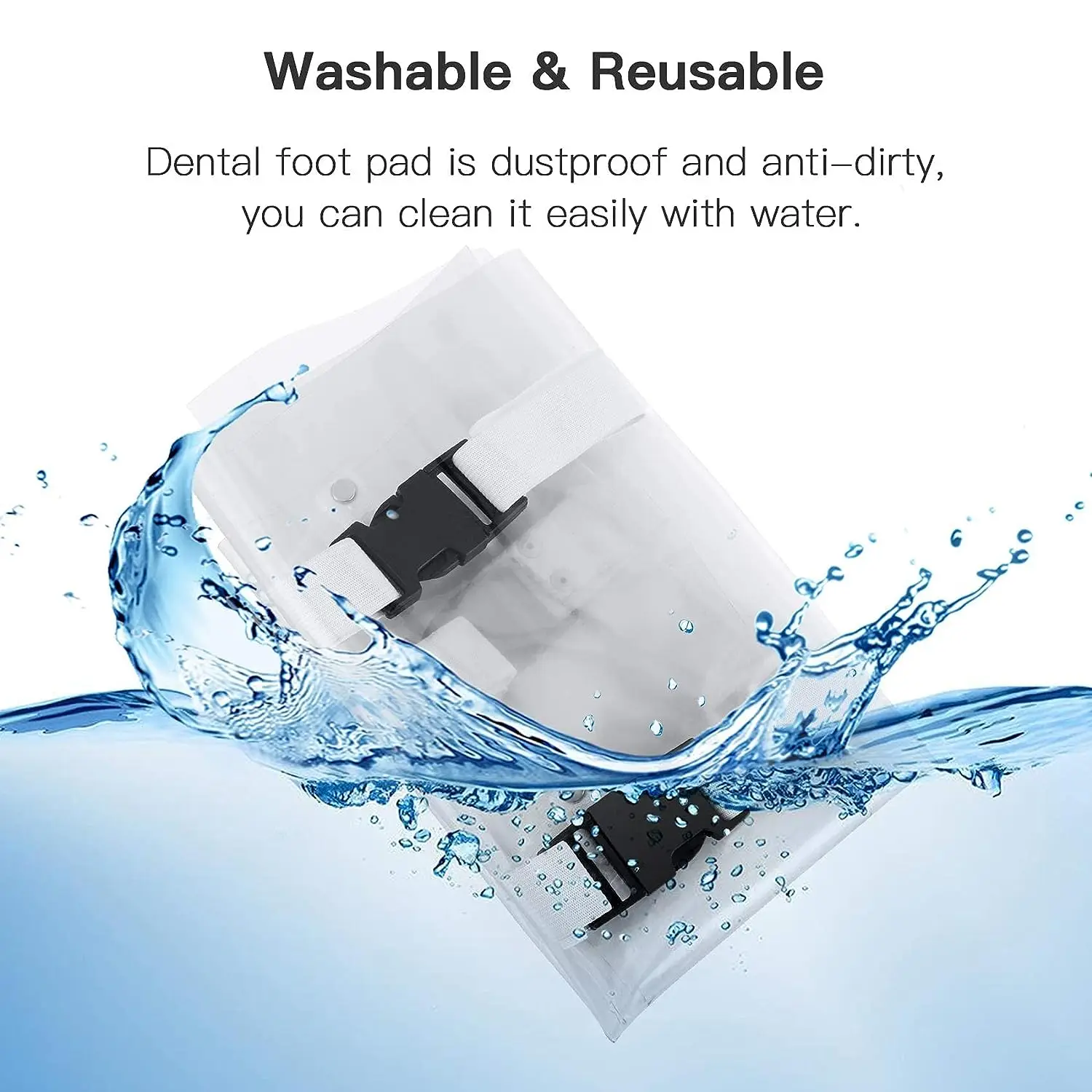 SJ Foot Pad Dental Chair Covers Dustproof Transparent Plastic Dental Chair Toe Cover Sleeves with Elastic Bands