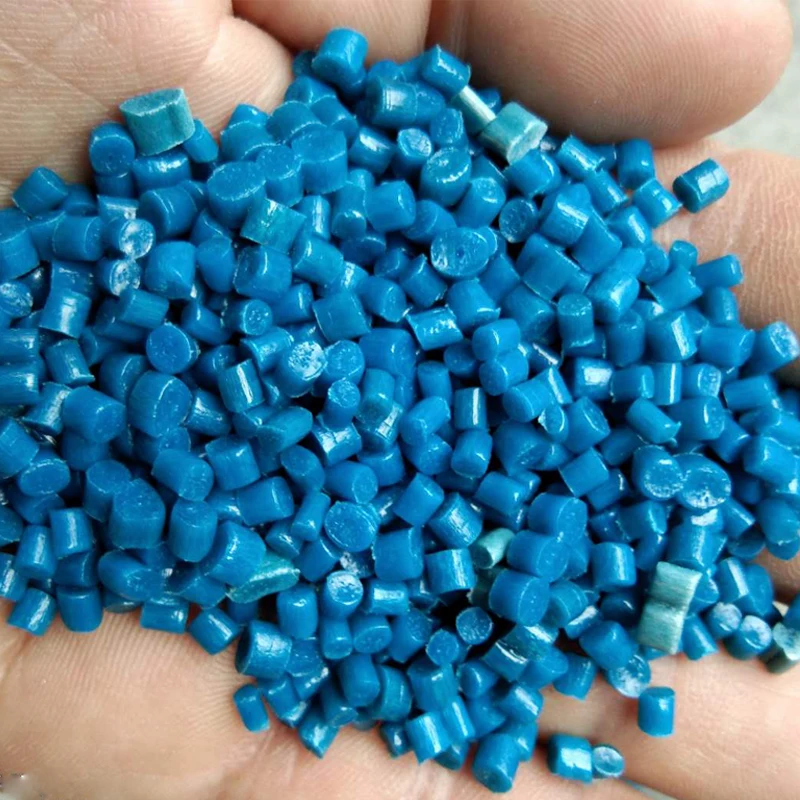 
injection blow film grade plastic raw material Recyclable PE blue pellet pipe injection plastic granule 