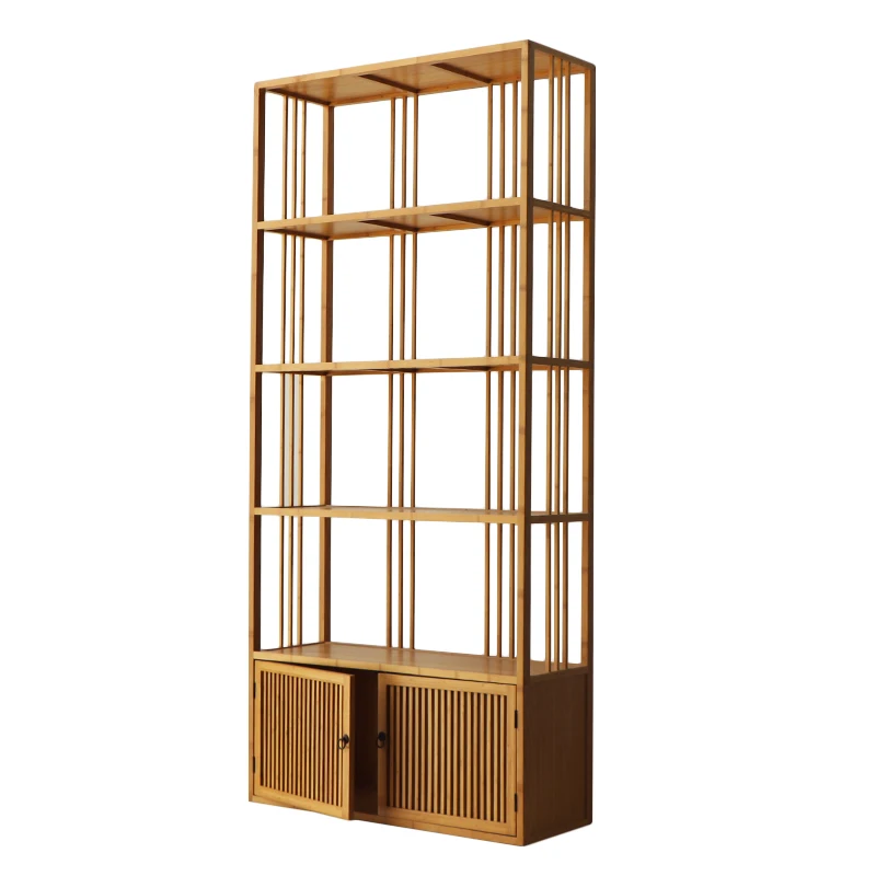 living room 3-tier adjustable credenza bookshelf wood rak buku bookcases