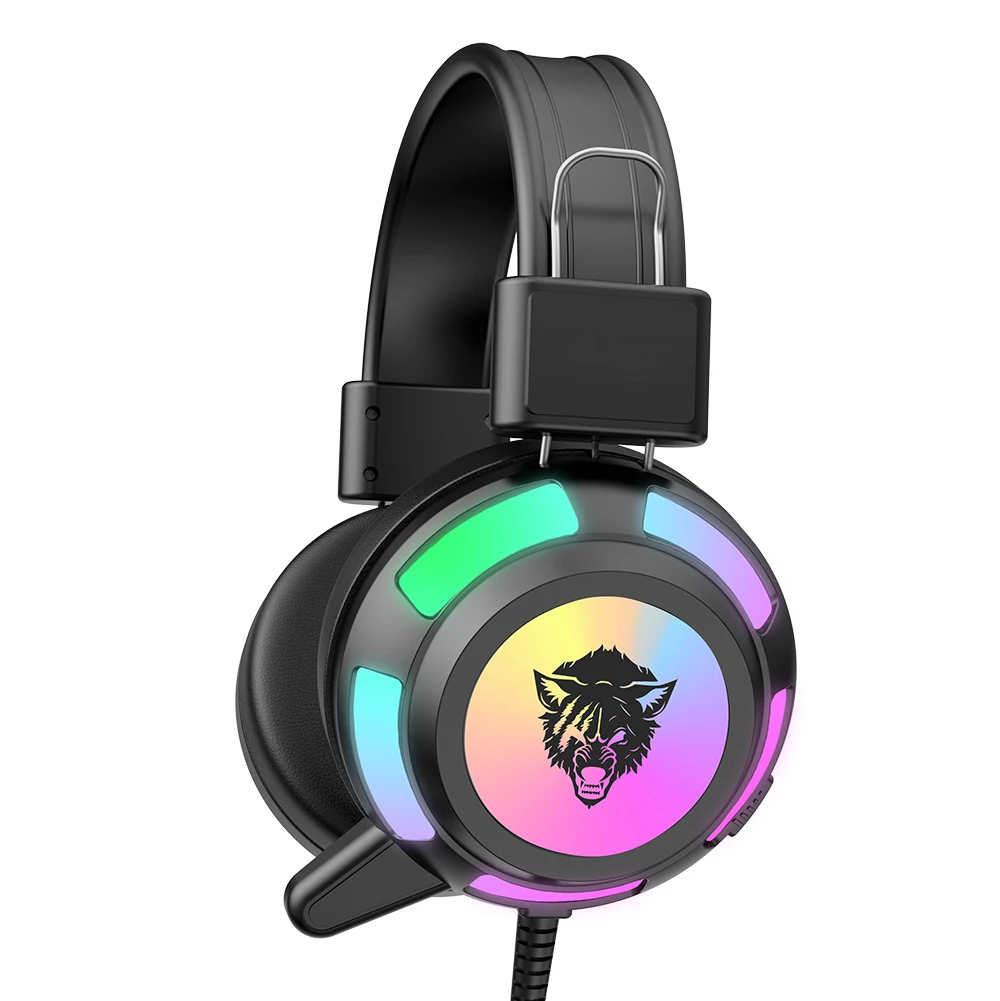 Шумоподавляющие USB проводные стерео RGB светодиодные игровые