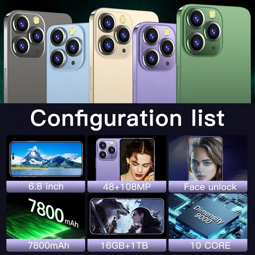 Hotsale new iphone14  Unlocked 5G Smart Mobile Phones for iphone 14 64GB 128GB 256GB