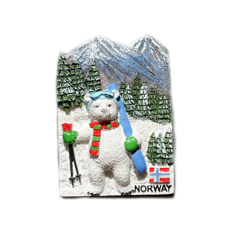 Factory Caribbean Dominican Republic Tourist Gift Decorative Polyresin Refrigerator Magnets 3D Resin Custom Souvenir Magnets