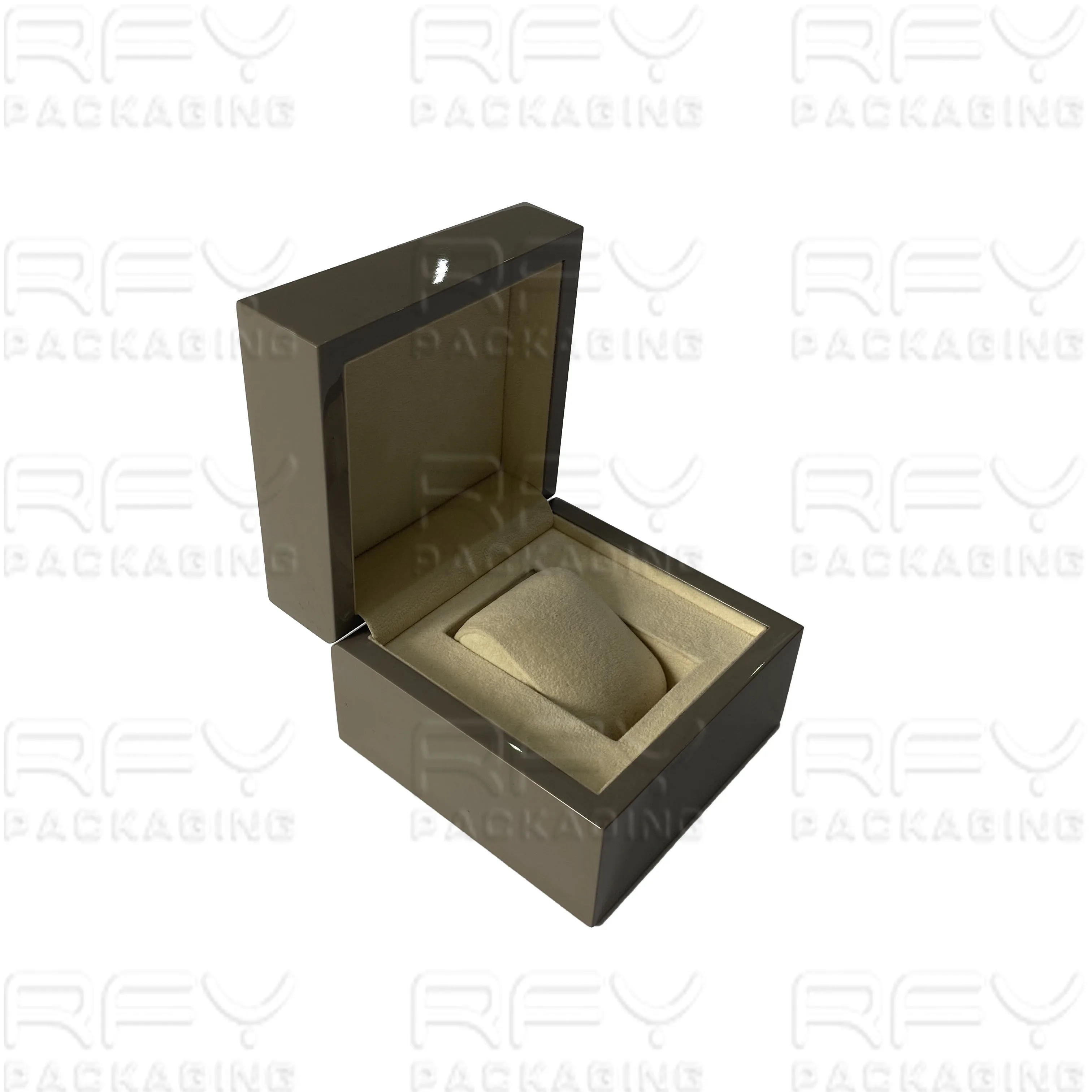 New Design Black PU Leather Wooden Watch Packaging Box