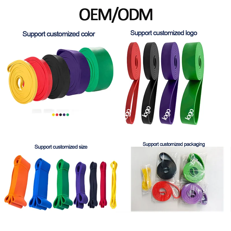 Custom Logo Women Fitness Circle Bands Resistance Exercise Stretch Resistance Bands Set Pull Up Assist Band For Workout