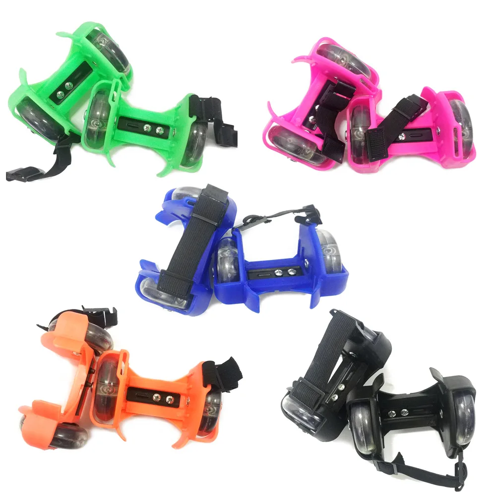 
Heel Skate Rollers Skates Wheeled Lightweight Kids Flashing LED Roller Skates 