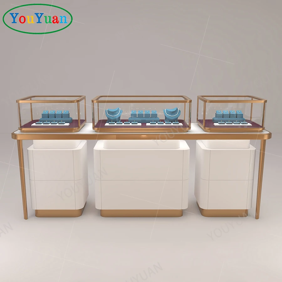 Luxury jewelry cabinet showcase jewelry store display showcase kiosk for sale jewelry shop cabinet display counter for store