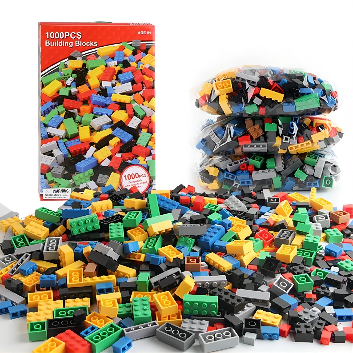 Custom Kids Educational Classic Creative Construction Bricks Toys Kits Assembly ABS Plastic 1000PCS Building Blocks Toy Set