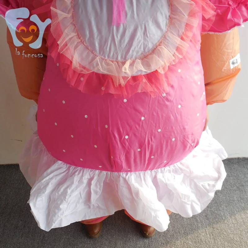 Men Women Funny Halloween Costume Cosplay Fat Funny Suits Inflatable Pink Cute Doll  Costumes