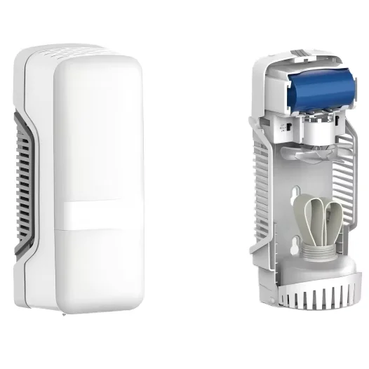 Wisekleen Manufacturer Wall Mount Plastic Bathroom Fan Air Freshener Liquid Refillable Dispenser air freshener dispenser