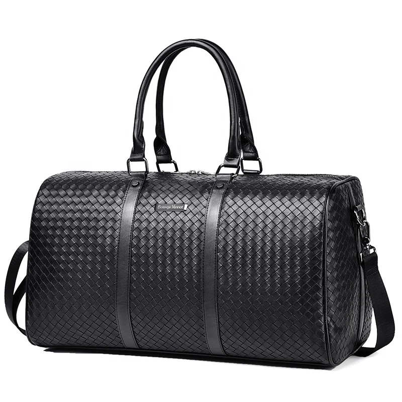 Unisex Luxury  Waterproof Custom Leather Travelling Business Duffle Tote Bag