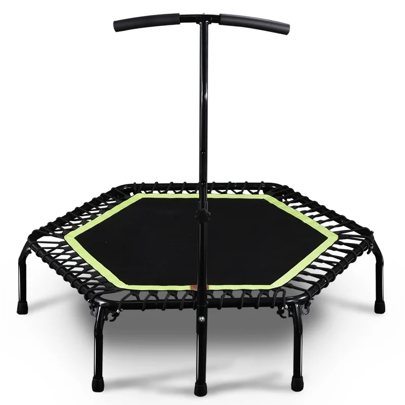 48 дюймовый фитнес-батут с регулируемой ручкой бесшумный батут Bungee Rebounder кардио-прыгающий тренажер тренировка для взрослых