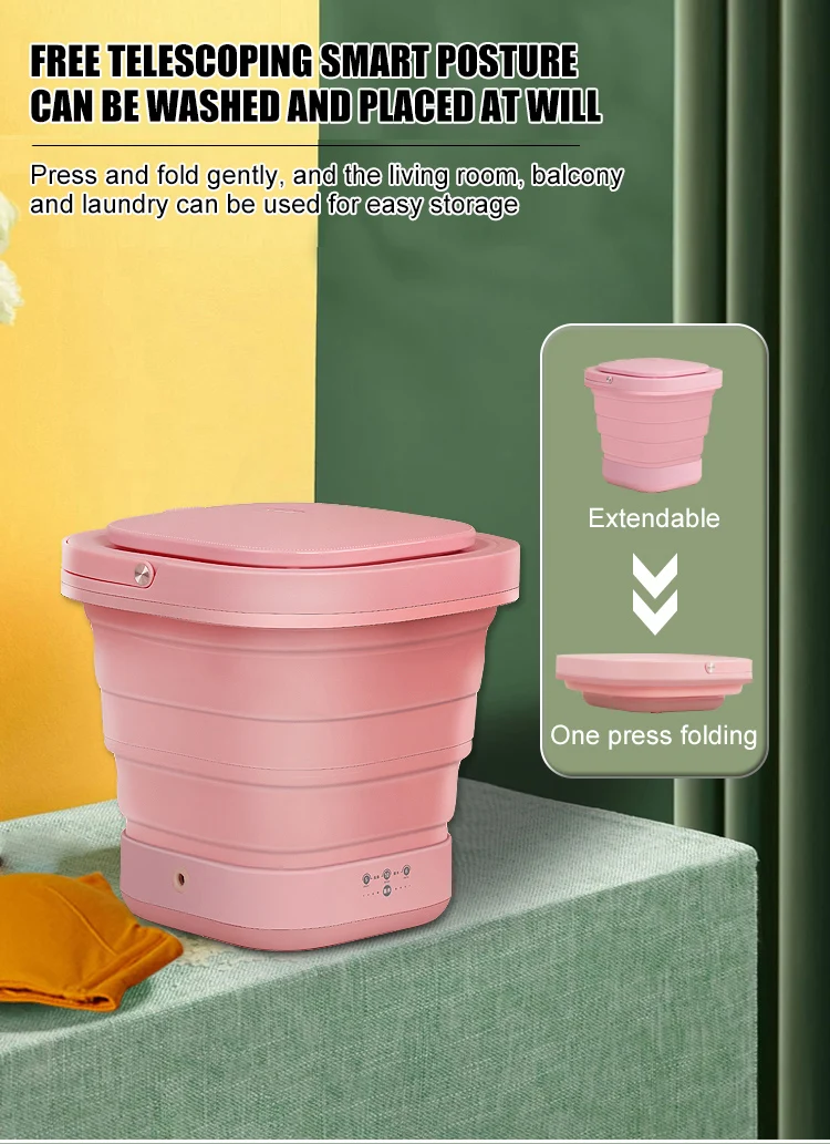 High Durability Quality Guaranteed Foldable Mini Foldable Portable The Washing Machine With Spin