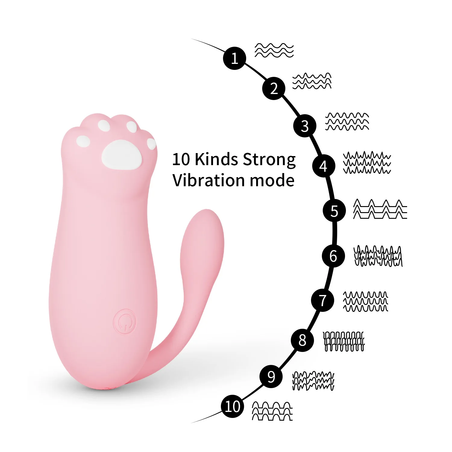 New Arrival 10 Speeds Remote Control Adult Vibrator Cat Paw Breast Message G Spot Bullet Sex Vibrators