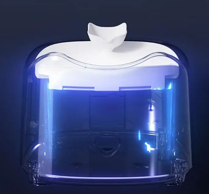 pet drink water dispenser fountain 2024 New arrival hot sale quiet Easy clean double barrel cat water fountain