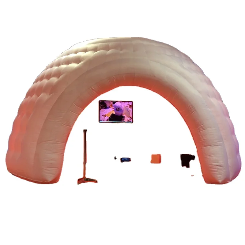 Custom Size Giant Inflatable Tent White LED Lighting Inflatable Igloo Dome Tent for Sale