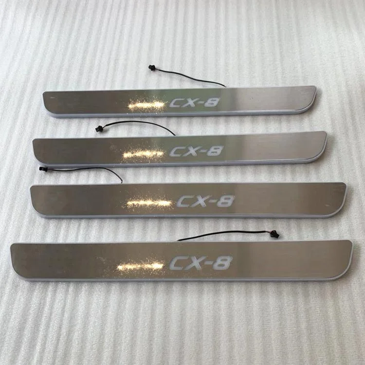Stainless Steel Auto Door Sill Scuff Plate car side step sill plates For Mazdaa CX-8 Car Accessories