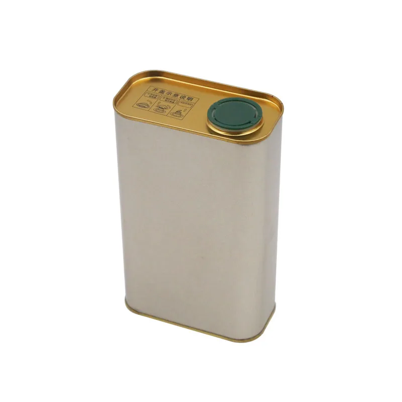 1L Empty rectangle tinplate tin can for engine oil