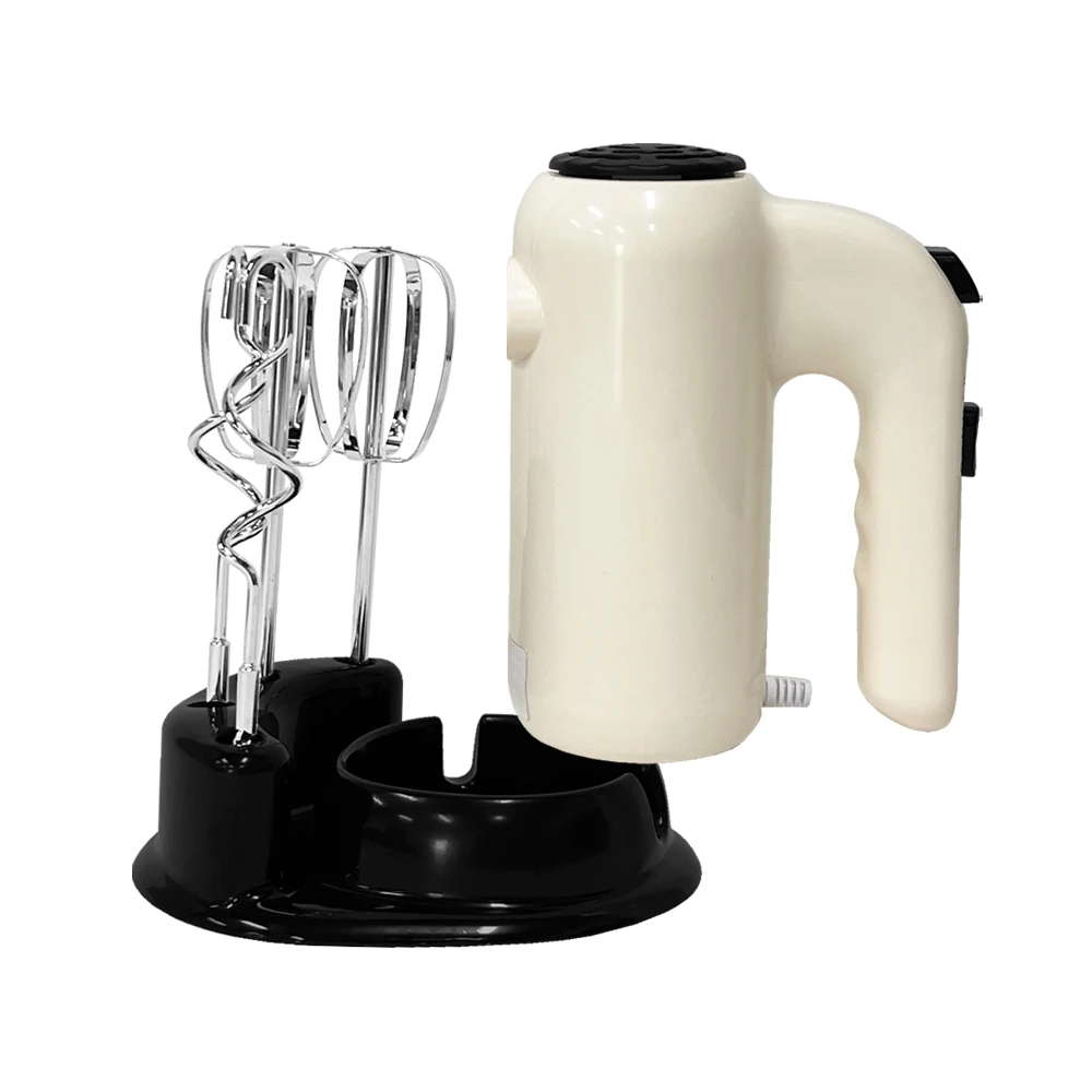 Professional Handheld Electric Frother Mixer Machine Cake Dough Egg Immersion Blender Whisk with Base of Storage for Kitchen Use