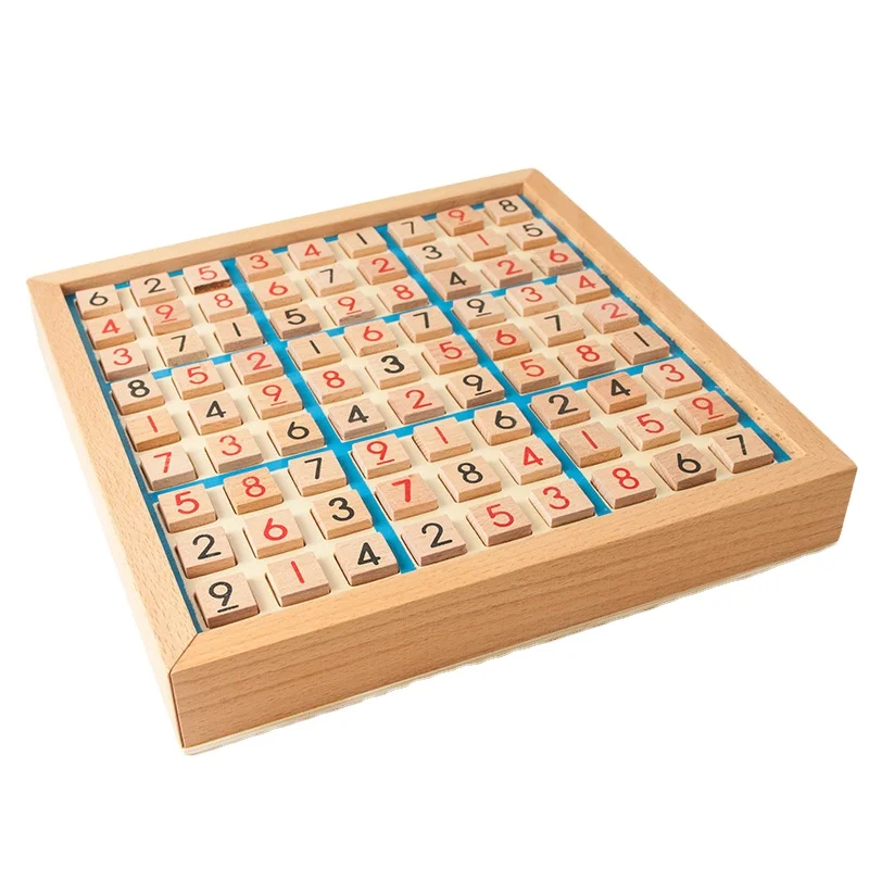 Traditional Math Game Logic Sudoku Chess Wooden Board Game Toy For Kids