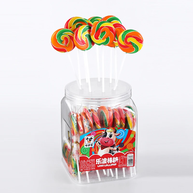 Fruit Flavored Round Flat China Sweet Lollipop Manufacturer