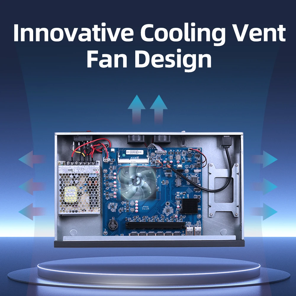 in-tel ce-leron 3865u 8GB DDR4 256GB mSATA 2 SFP Single Power 6 i211 I225 2.5GBE Lan pfSense VPN Firewall PC