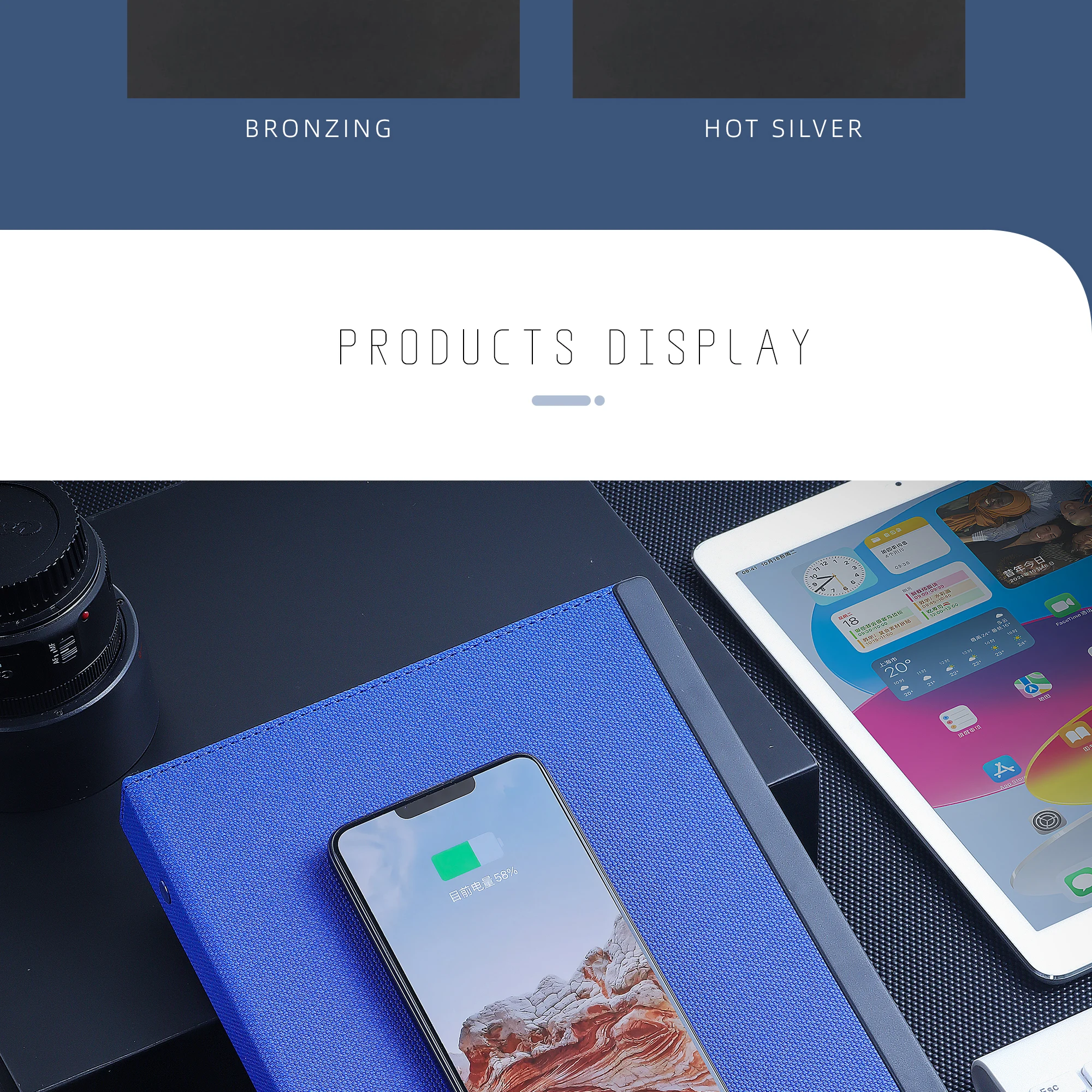 New Tirple Smart Custom Notebook A5 Notebook With USB Multifunctional 8000mA Wireless Charger Notebook