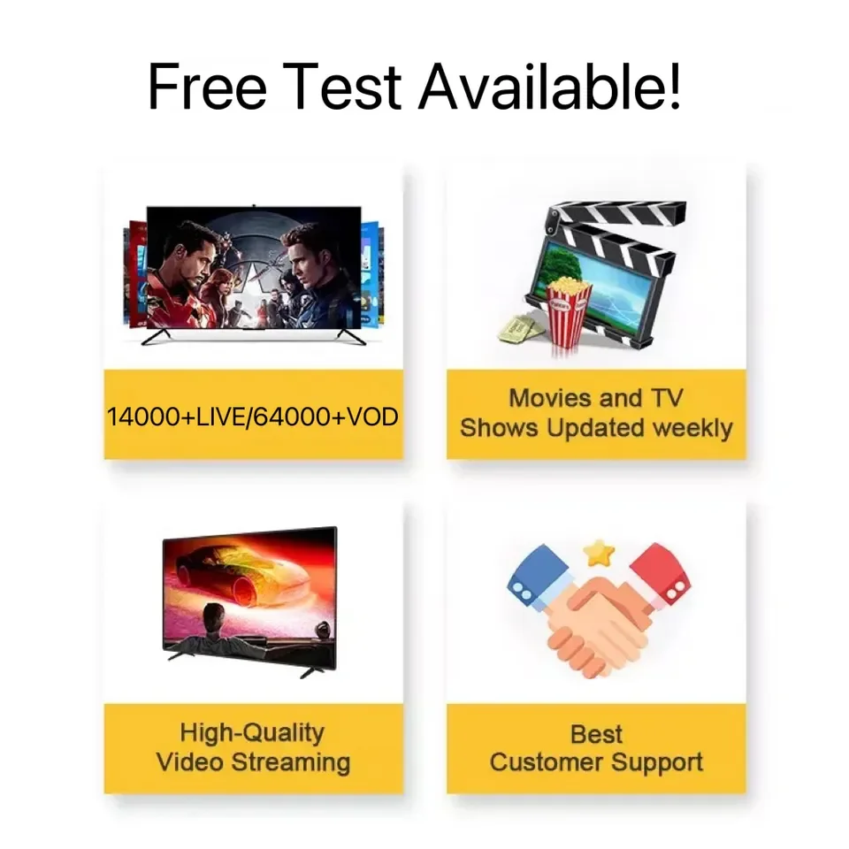 Best Set-top Box Free Trial M3U List 12 Months Reseller Panel IPTV Android TV Box