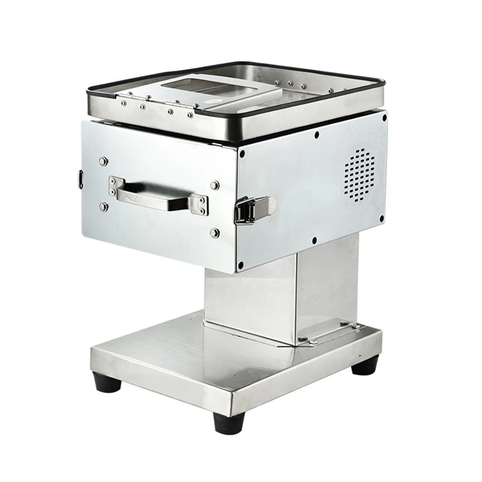 HJ70 Electric Meat Slicer Cutter with Detachable Stainless Steel Blade, 750W for Fresh Meat Cutting