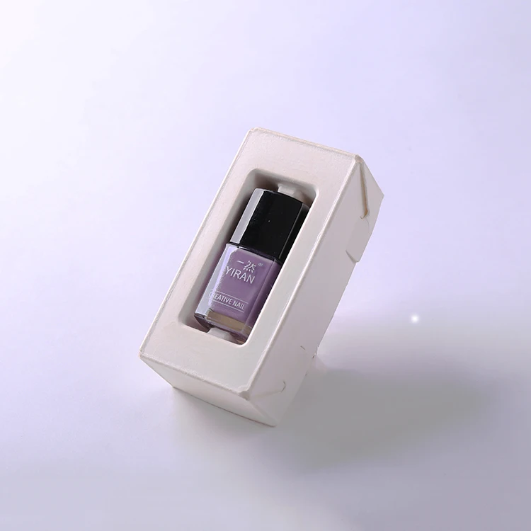 OEM/ODM cosmetic custom biodegradable sugarcane raw materials mold packaging for nail polish