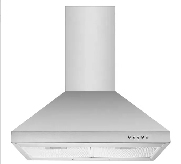 Pyramid type Classic lower price slim chimney hood Range Hood button switch  large suction cooker hood