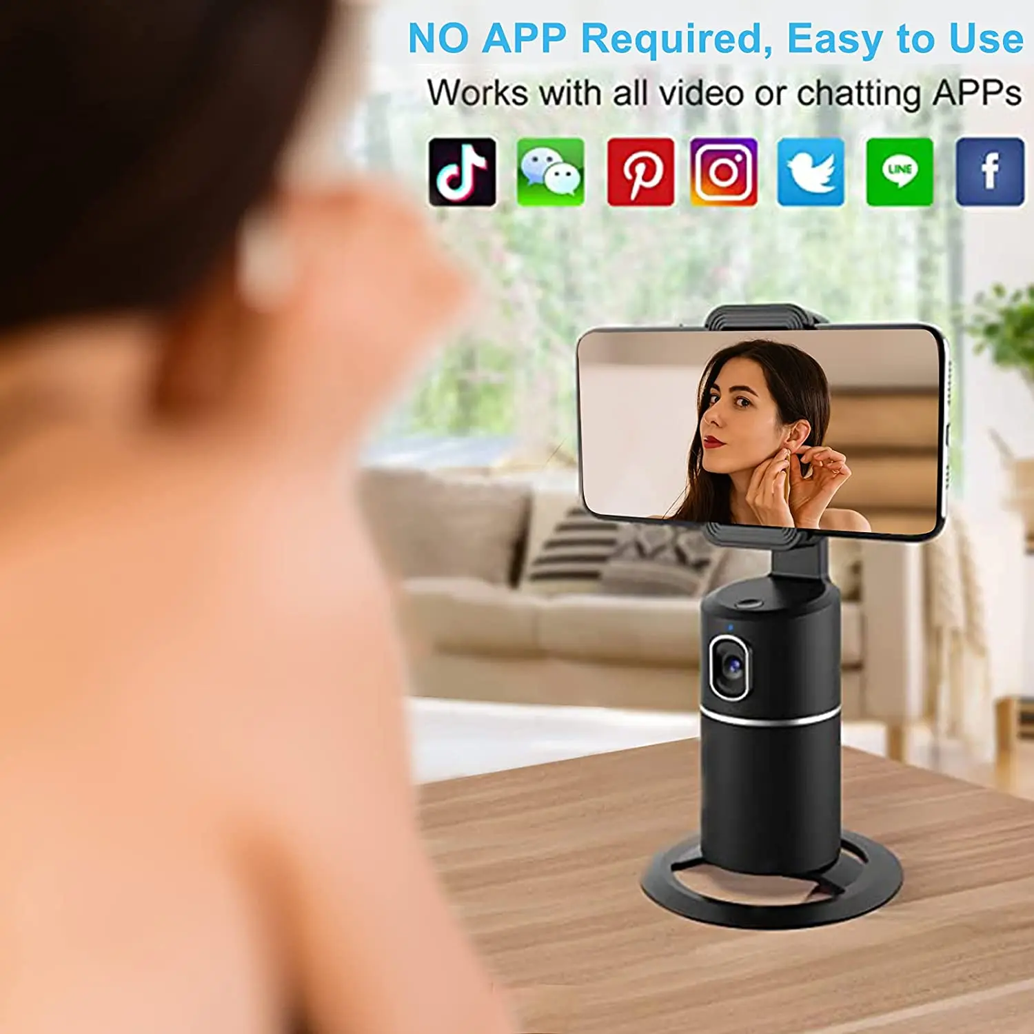 Новый портативный держатель для смартфона с поворотом на 360 градусов карданный Vlog автоматический поворотный телефона функцией отслеживания