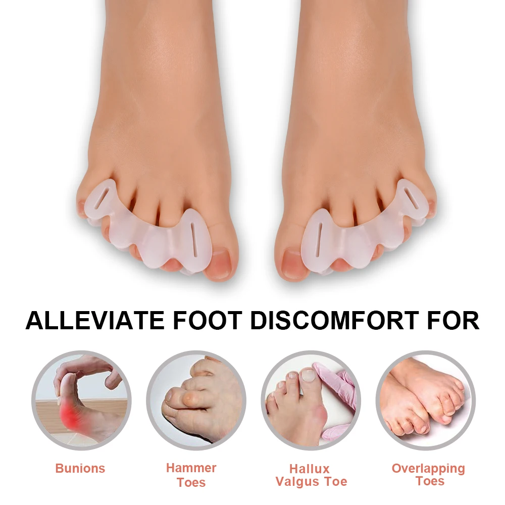 Customized Durable SEBS Silicone Toe Spacers Corrector Toe Separator For Correct Toe Straighteners