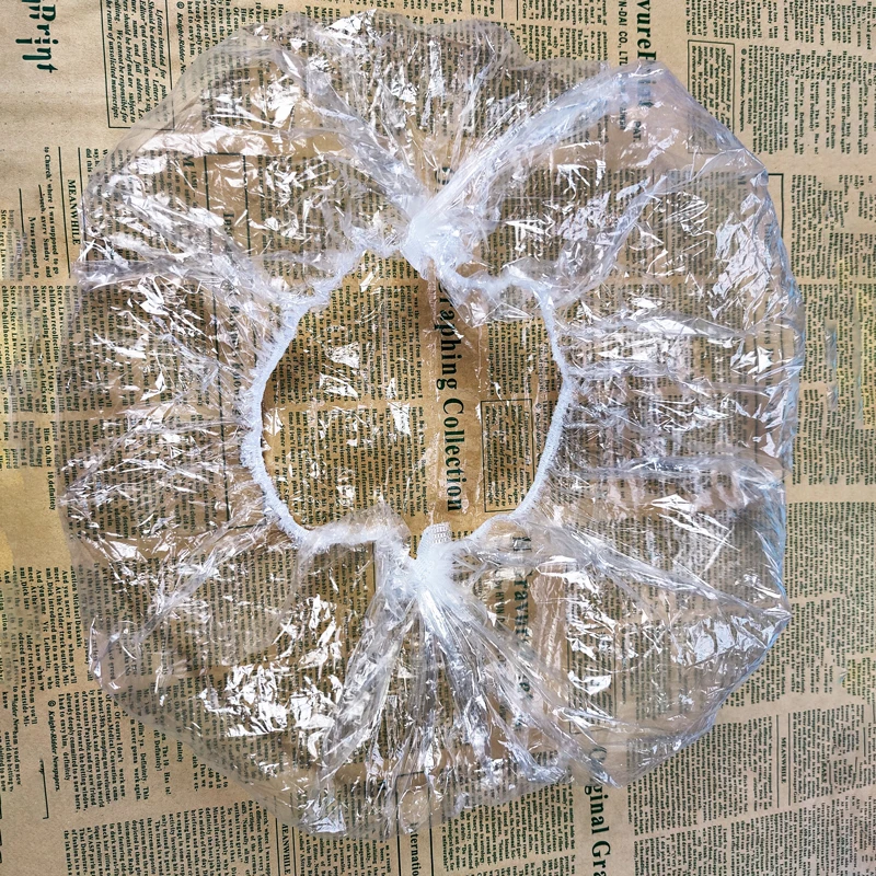 Индивидуальная Водонепроницаемая утолщенная эластичная прозрачная шапочка для купания, одноразовая пластиковая шапочка для душа унисекс для салона, гостиницы, путешествий, 100 ~ 200 шт.