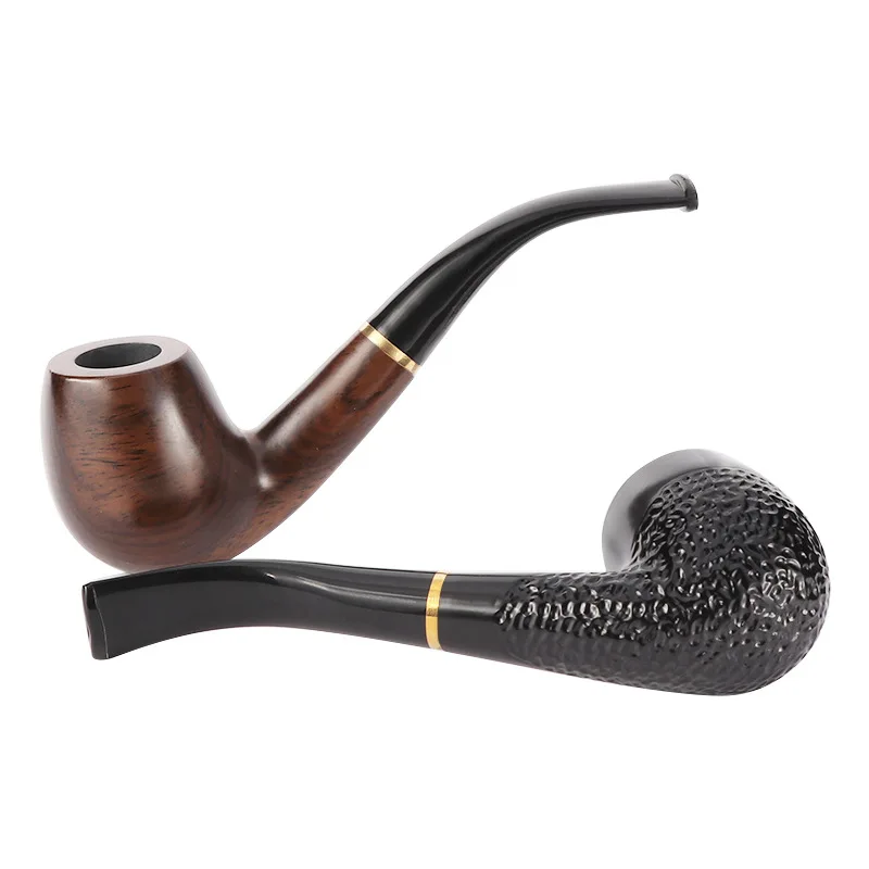 High-quality Ebony Wood Smoking Pipe Cigar Tobacco Pipe for Cigar Tobacco Gift Box